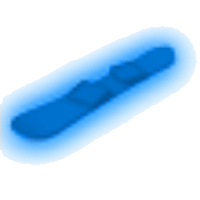 Blue Neon Snowboard
