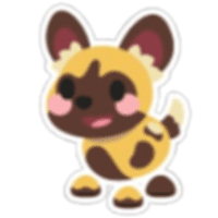 African Painted Dog Sticker
