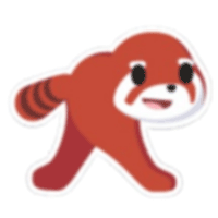 Squished Red Pandorama Sticker